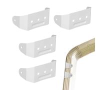 Downspout Bracket - Heavy Duty Aluminum Gutter Mount Clamp Holder For Secure Wall Installation, Concealed Downspout Securing Strap For 2x3 Inch Rain Drain Pipes