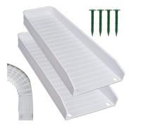 Downspout Splash Block - deviatore 'acqua verso il basso becco Extender | Deviatore di scarico per grondaia, per prevenire l'erosione del suolo, con chiodi, per fondazioni domestiche e acqua