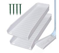 Downspout Splash Block - PP 2 pezzi | Pioggia acqua spruzzata blocco giù beccuccio vassoi di scarico | Estensore del becco verso il basso vassoio pioggia grondaia vassoio acqua deviatore di