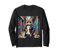 Downtown Alley Cat Street Rough Guy Gat Kitty Feral Feline Maglia a Manica