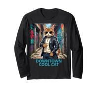 Downtown Alley Cat Street Rough Guy Gat Kitty Feral Feline Maglia a Manica