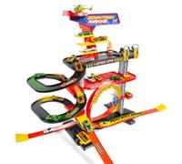 Downtown garage multipiano con pista e auto pull-back