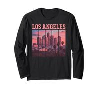 Downtown Los Angeles Skyline DTLA edifici California 323 Maglia a Manica