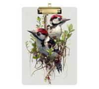 Downy Woodpecker Bird 3D A4 portablocco con blocco di scrittura impermeabile per infermieri appaltatore domestico dimensioni 9 x 12