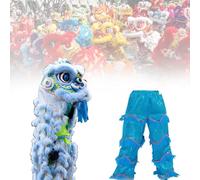 DowPie Costume da Danza del Leone, Regalo per Bambini dai 5 ai 15 Anni, Fatto a Mano e Personalizzato, Perfetto per spettacoli di Festival, promuove Gli Sport per Bambini. LightBlue-Singles