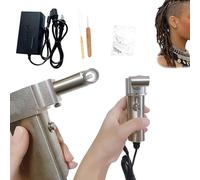 DowPie Macchina per Dreadlocks, Kit per Macchina per Dreadlocks, Macchina elettrica Portatile istantanea per Dreadlocks, Macchina per Dreadlocks, Realizzata in Resistente Acciaio Inossidabile 0.24in