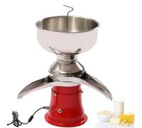 DowPie Separatore Elettrico di Panna, Burro e Latte per stabilimenti di Lavorazione lattiero-casearia, pasticcerie, centrifuga Professionale per Panna con Contenitore per Il Latte Rimovibile 7L