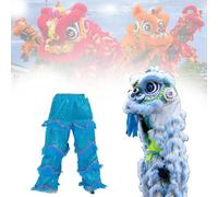 DowPie Set di Danza del Leone, Regalo Fatto a Mano in Stile Cinese Personalizzato, di Buon auspicio e Porta Fortuna, per Bambini dai 5 ai 15 Anni, migliora Lo Sport dei Bambini LightBlue-Singles