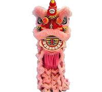 DowPie Set di Danza del Leone, Regalo Fatto a Mano in Stile Cinese Personalizzato, di Buon auspicio e Porta Fortuna, per Bambini dai 5 ai 15 Anni, migliora Lo Sport dei Bambini Lightpink-Singles