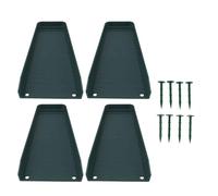 DOWSPOUT Splash Block 4pcs Gutter di Pioggia Downspout Extender Estensioni fissabili con 8 Chiodi impediscono Danni alla Fondazione in plastica Pesante 16.3x2,0 Pollici (Verde)