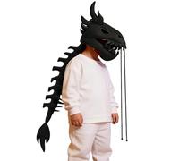dowuiii Copricapo a Scheletro di Dinosauro - Copricapo Traspirante per Cosplay - Costume da Animale per Bambini, Abito Fantasia - per Bambini, Festa di Halloween, Danza, Recita Teatrale e Giochi
