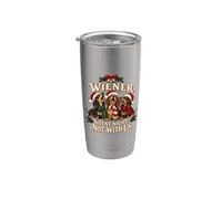Doxie Christmas Funny Silent Night Chorus - Simpatici cani Wiener Bicchiere termico in acciaio inox doppia parete