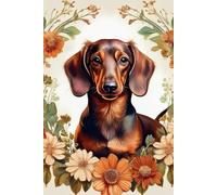 Doxie Floral Frame Journal: Dachshund Notebook / Diary - 120+ Pages of Lined Paper for Writing: The Perfect Gift for Dachshund Lovers, Dog Lovers, and Wiener Dog fans