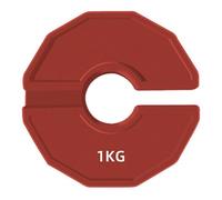 Doxiuyo 1 Pc Palestra Micro Piastre Manubri Piastre di Peso Frazionario in Gomma Aggiuntive per Pesi Frazionari Rosso 1KG