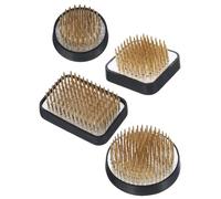 Doxiuyo 4 Pezzi Kit Kenzan Ikebana Giapponese per Composizioni Floreali, 2,4 Pollici Rotondo, 1,6 Pollici Quadrato, 2,1 Pollici X 1,4 Pollici Rettangolo e 1 Pollice Rotondo