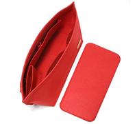 Doxo - Inserto organizer in feltro per borsa, per Speedy 35, Neverfull PM, set da 2 pezzi con modellante per base (M, combinazione rossa)