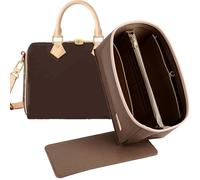 Doxo Set di 2 organizer per borsa e base in feltro per LV Speedy 25 e Neverfull PM (M-marrone)