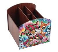 DoxQcs Porta pennelli da trucco multi-griglia fai da te per pittura a diamante, per esporre penne da scrivania, portapenne per pittura artistica, organizer da scrivania per riporre oggetti ornamentali