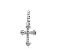 Doyafer Croce Pendente 925 Sterling Silver Charm Fit Donna Collana Bracciale Gioielli Di Compleanno Regalo Per Amici Famiglia