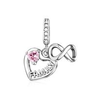 Doyafer Madre Figlia Cuore Pendente 2 Per Pacchetto 925 Charms Argento Adatto Per Charm Collane Bracciale Gioielli Regalo Per Donne Famiglia