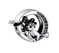 Doyafer Meraviglioso Strega Perline 925 Argento Sterling Charm Fit Donna Braccialetto Collana Halloween Gioielli Perline Regalo