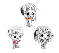 Doyafer - Set di ciondoli in argento sterling 925 per braccialetti Pandora, con perline e bracciali e collane compatibili con la famiglia e gli amici, taglia unica, Argento sterling, Zirconia cubica