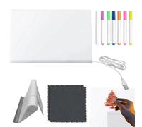 doyandader Lavagna LED per Bambini | Tavoletta Doodle Luminosa con 7 Penne a Asciugatura Rapida per Bambini,Blocco Note Luminoso per Casa Scuola Prescolare e Viaggi