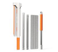 doyandader Scopa piatta - per pavimento, manico telescopico per grandi superfici cucina professionale appartamento casa