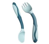 doyandader Set Forchetta E Cucchiaio Per Bambino | Cucchiaio Prima Età,Set Mangiare Ergonomico Primi Pasti Ragazzi Ragazze Svezzamento Cibo Solido Garderie