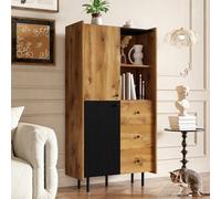 Doyisy Credenza - Altezza 160 cm, moderna credenza con due ante, tre cassetti e ripiani aperti 83 x 40 x 160 cm