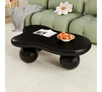 Doyisy Tavolino in stile nuvoloso con illuminazione a LED, 16 colori a scelta, Coffee Table, design a gambe rotonde, elegante per il soggiorno moderno e la cameretta dei bambini (nero)