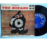 D'OYLY CARTE OPERA COMPANY Highlights from The Mikado 7" vinyl