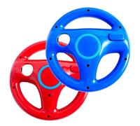 DOYO 2 Pack Volante Wii - Wii Racing Controller - Volante Mario Kart Racing Game per telecomando Wii Controller - Rosso e Blu