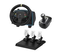 DOYO Volante da corsa con pedali e cambio, ruota da gioco 1080°, pedali effetto Hall, feedback delle vibrazioni, volante per PC, Xbox One, Xbox Series X|S, PS3 e Switch