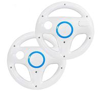 DOYO Volante per Wii Controller, 2 Pack Mario Kart Racing Ruote per Nintendo Wii Remote Game (bianco)