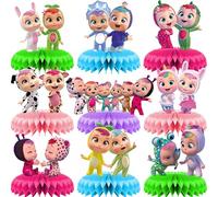 Doyomtoy 9 pezzi di decorazioni a nido d'ape per feste Cry Babies, magiche per decorazioni da tavola, centrotavola Cry Babies per decorazioni per feste di compleanno per bambini.