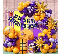 Doyomtoy 99PCS Palloncini per festa di compleanno a tema basket, set arco di palloncini basket, palloncini in foil, palloncini decorazione festa di compleanno