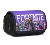 Doyomtoy Astuccio Doppio con Cerniera Astuccio per Matita Giochi a Grande Capacità Astuccio Portamatite Astucci Cancelleria Tela per Bambini Ragazzi e Adulti(C)