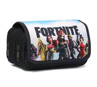 Doyomtoy Astuccio Doppio con Cerniera Astuccio per Matita Giochi a Grande Capacità Astuccio Portamatite Astucci Cancelleria Tela per Bambini Ragazzi e Adulti(A)