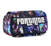 Doyomtoy Astuccio Doppio con Cerniera Astuccio per Matita Giochi a Grande Capacità Astuccio Portamatite Astucci Cancelleria Tela per Bambini Ragazzi e Adulti(D)