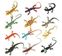 Doyomtoy Mini Giocattoli Dilatanti Lucertole, 12 pezzi Statuine di Lucertola Realistiche in Gomma Realistico Rettile Giocattoli Rettile Decorazioni di Partito Adatto per Parodie, Feste, Decorazioni