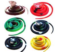 Doyomtoy Serpente Giocattolo, Serpente Giocattolo di Gomma, Serpente Finto Realistico, per Scherzo di April Fool's Day, per Spaventare gli Uccelli, Giardino Puntelli(6 Pezzi Colori Inviati a Caso)