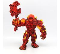 Doyomtoy Warcraft Battle Lava Demon Play Figure Lava Golem con arma Modello mitico Creatura di energia magica Figura d'azione -compleanno per bambini