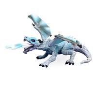 Doyomtoy Warcraft Fire Dragon, Ice Snow Dragon Fire Dragon Realistico Drago Volante Giocattolo Bambini Giocattolo Azione Figura - Regali di compleanno per bambini