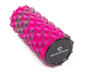 #DoYourFitness Rullo per Trattamento miofasciale, Foam Roll »Ishana« in Stile Graffiti, Rullo di Schiuma per Massaggi e Fisioterapia per praticare efficacemente automassaggi, Rosa-Marrone