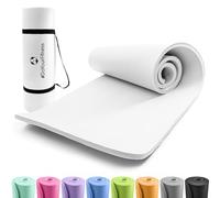 #DoYourFitness Tappetino yoga antiscivolo | Per principianti e utenti avanzati | Spessore 1,5 cm | 183cm x 61cm [bianco]