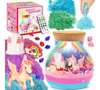 Doyran Regalo unicorno per ragazze, con unicorno luminoso, terrario per bambini, luce notturna fai da te, regalo di compleanno per bambini di età compresa tra 4, 5, 6, 7, 8, 9, 10, 11 e 12 anni