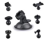 DOYUKY Supporto Video per Dash Cam, Ventosa per Dash Cam con 6 Tipi di Adattatore, Supporto a Ventosa per Auto Telecamera per Auto Rotante a 360 Gradi per Guidare La Videocamera GPS
