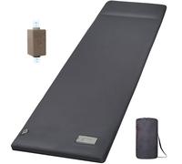 DOYXC - Materassino autogonfiante con pompa elettrica, 8,9 cm, ultra spesso, in memory foam, con cuscino, facile da gonfiare e sgonfiare, valore R 9,5, materasso isolante per viaggi