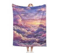 Dozrmey Coperta 240x260 cm Cielo, La Più Grande Coperta in Flanella per Letti Extra Large, Copre letti di grandi dimensioni e può essere utilizzata come coperta da picnic. W226